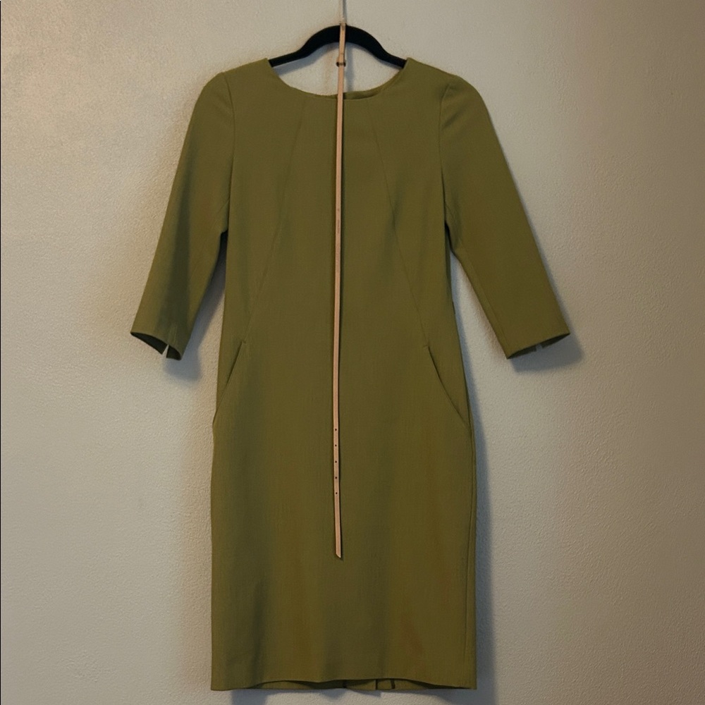 MM Lafleur Long Sleeve Olive Dress